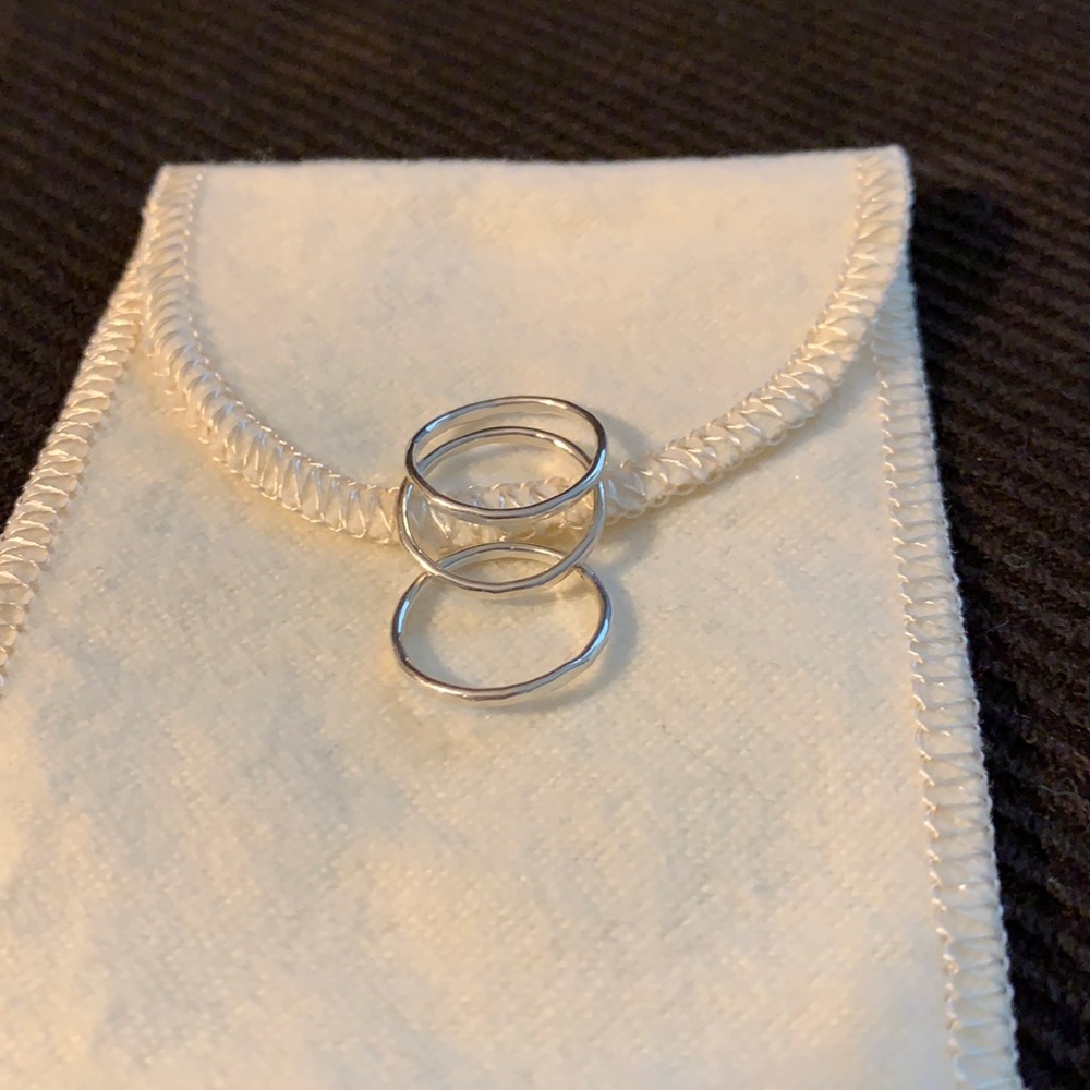 James Avery Delicate forged rings set of 3